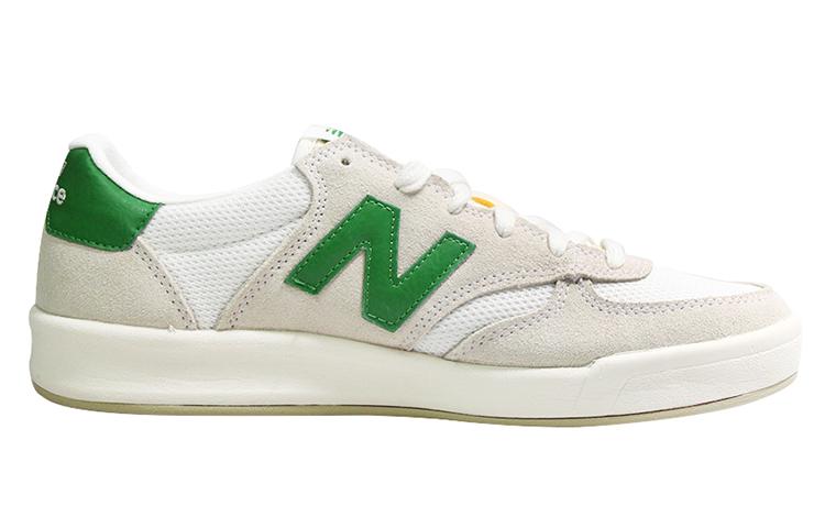 New Balance 300er Serie Retro Low Tops Lässige Skateboard-Schuhe Unisex Weiß Grün CRT300CK