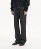 CONNECT KINLOCH Semi-Flare Washed Denim Pants [Black]