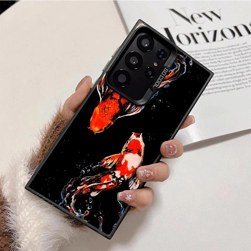 Golden Carp Lucky Koi Shockproof Phone Case for Samsung Galaxy S26 Edge S25 Ultra S24 FE S23 Plus S21 Cover Anti Fall Fundas