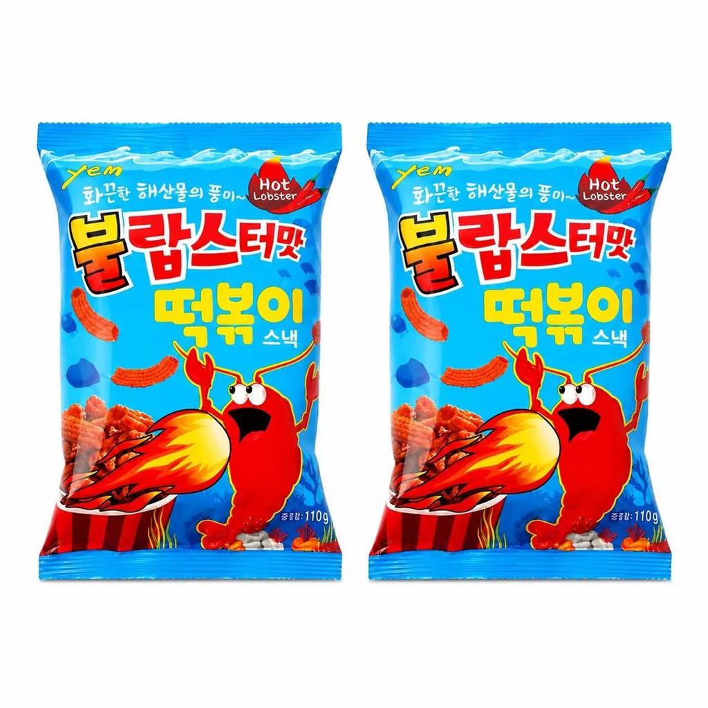 YEM Stick de prăjitură de orez cu aromă de homar picant, Snacks expandat 100g | Textură crocantă, Aromă picantă savuroasă, Gustare convenabilă