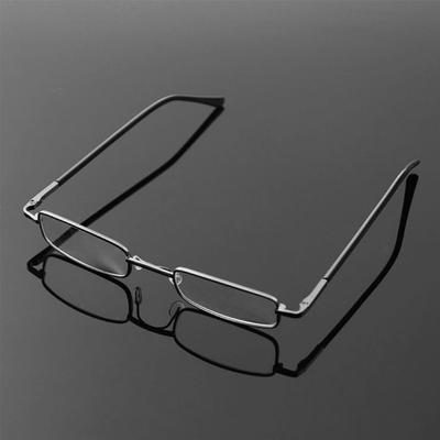 Portable Eye Protection Reading Glasses Ultralight Metal Square Eyeglasses Optical Spectacle Eyeglass for Men Women