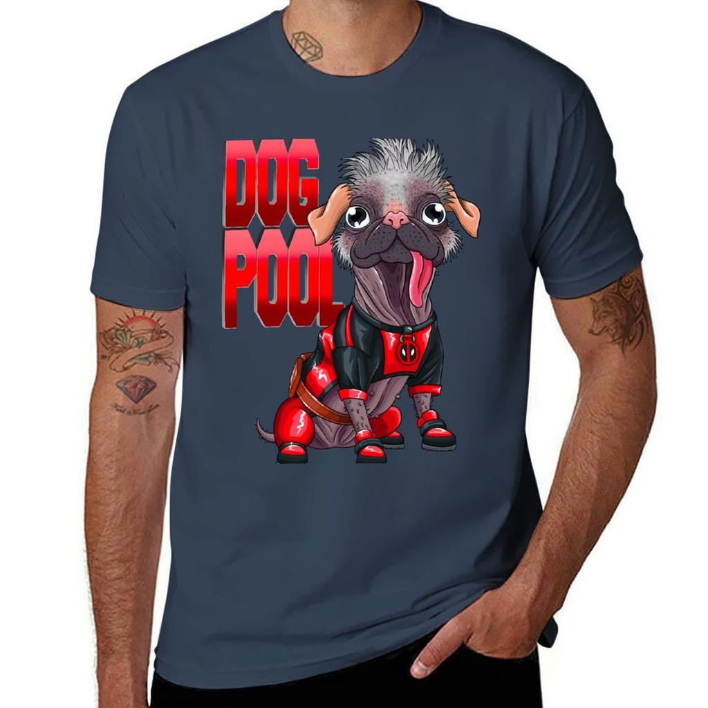 Dogpoool Cartoon Dog Tshirt Plus Size Basic Cotton Tshirt