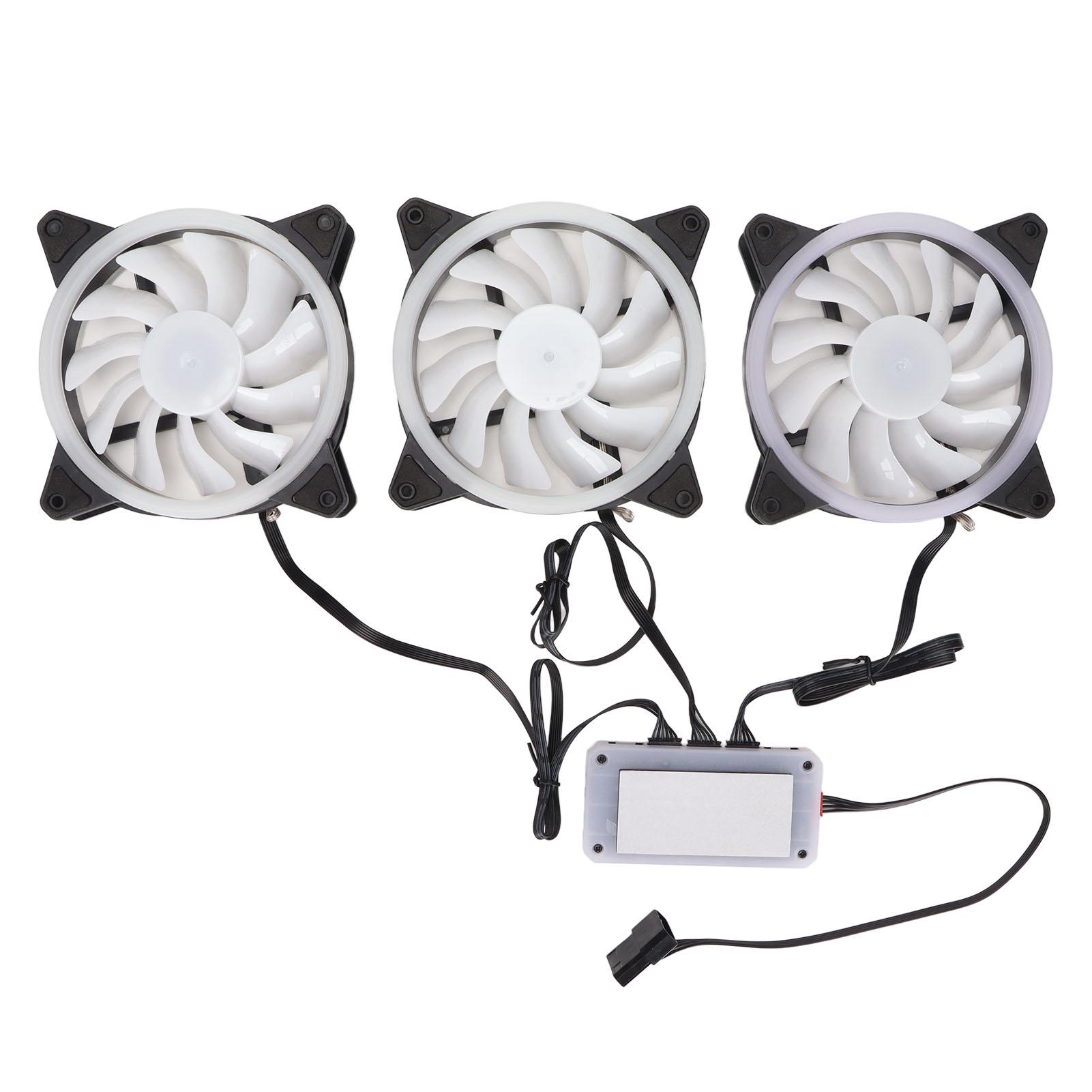 

CPU Fan 11 Blades RGB Colorful Enhanced Frame Design Shockproof Silent Strong Heat Dissipation Cooling Fan DC 12V