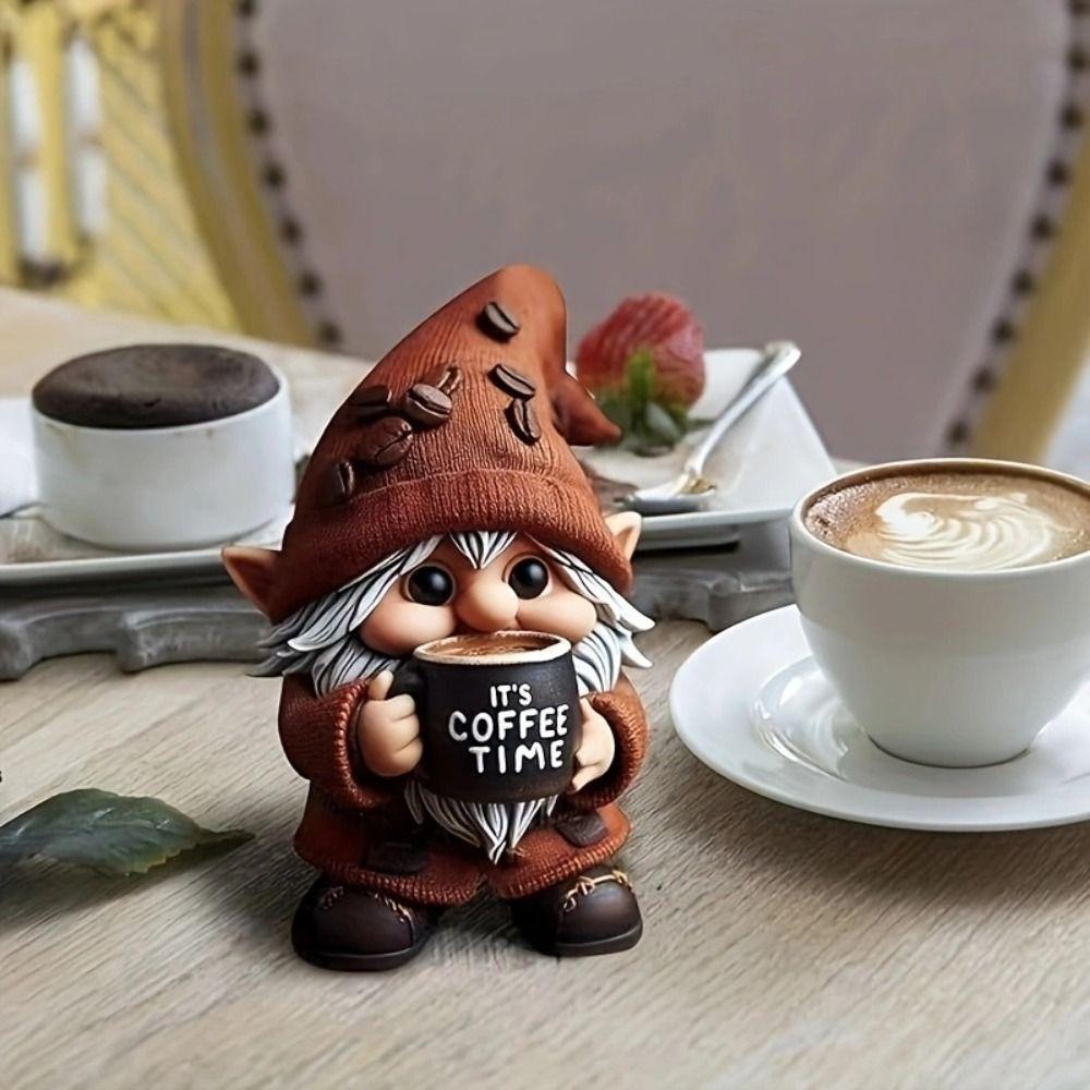Cute Dwarf Statue Resin Miniature Sculpture Funny Desktop Ornament  Background Layout