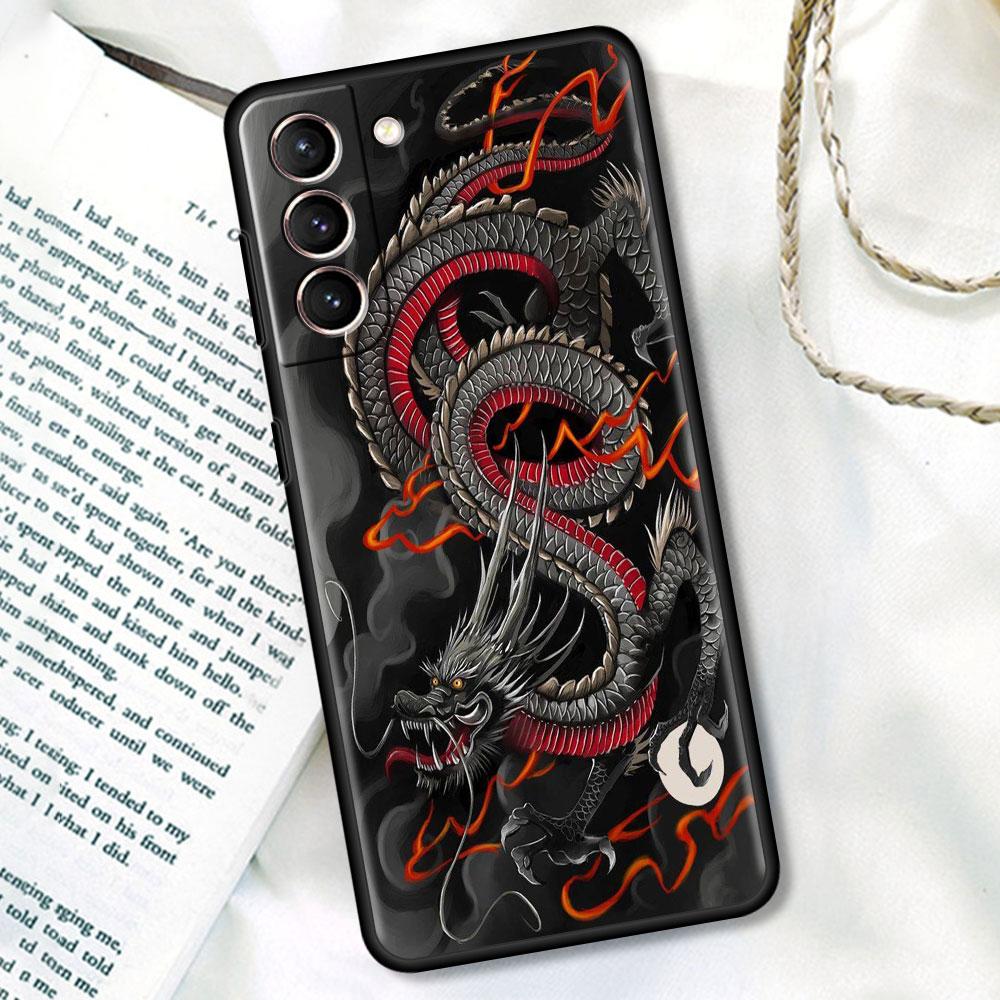 Weiche Hülle für Samsung Galaxy S22 Ultra S20 FE S21 S23 Plus S10 Lite S9 S8 S10e TPU Silikon Handyhülle Japanischer Stil Kunst Japan