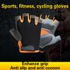 Breathable Half Finger Cycling Gloves Anti Slip Shockproof Comfortable for Sports Bicycle Activities