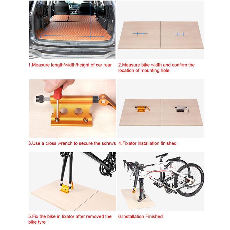 Bike Cycling Rack Carrier Quick-release Fork Installation CNC Aluminum For Car Truck Roof MTB Road
