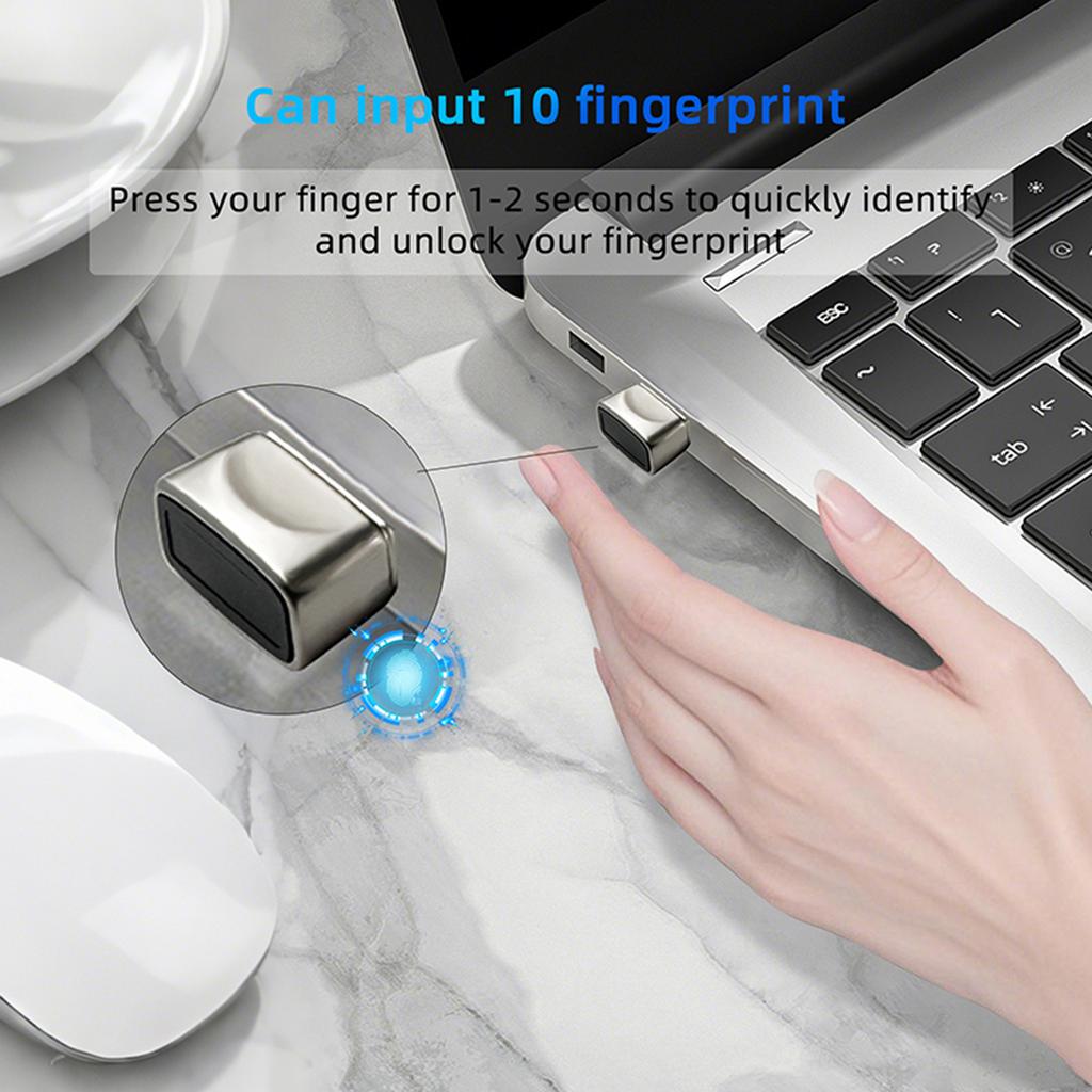 Mini Fingerprint Scanner for Windows 10/11 Hello Biometric Fingerprint Login Reader for Password-Free and File Encryption