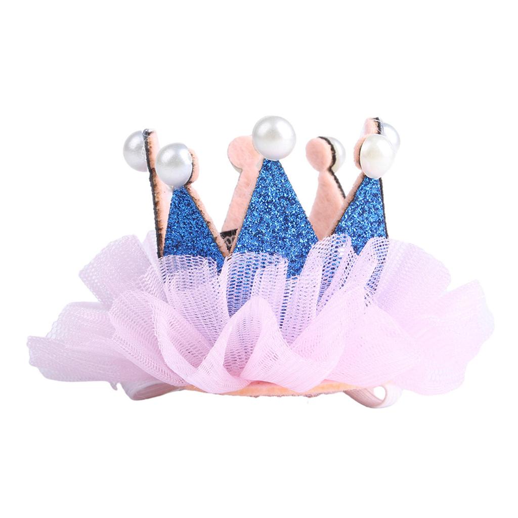 Festive Pet Princess Crown +Collar Set Dress Up Your Furry Friend! Birthday Photo Props for Dogs and Cats Accessories