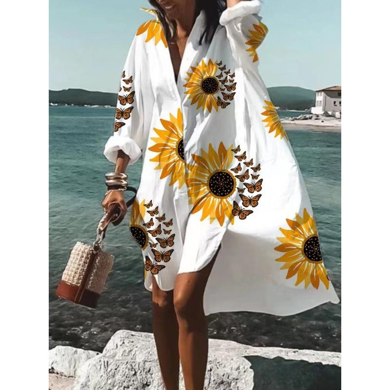 DICFY Women's Fashion Spring Autumn Long Sleeve Casual Dresses