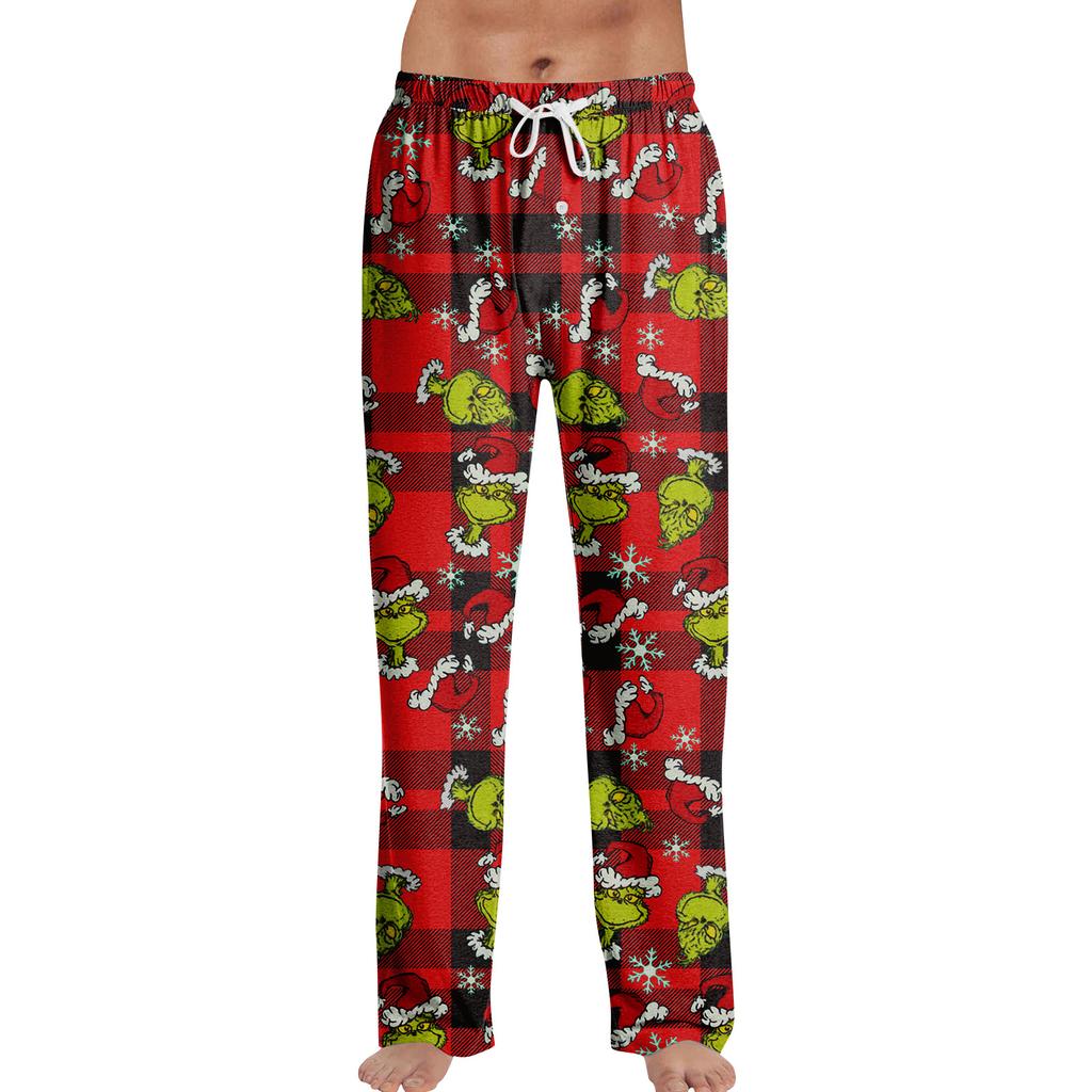 Pyjamasbukser Nattøy Fritidssnor Elastisk midje Bukser Komfortable Rette Yoga Løse Bukser