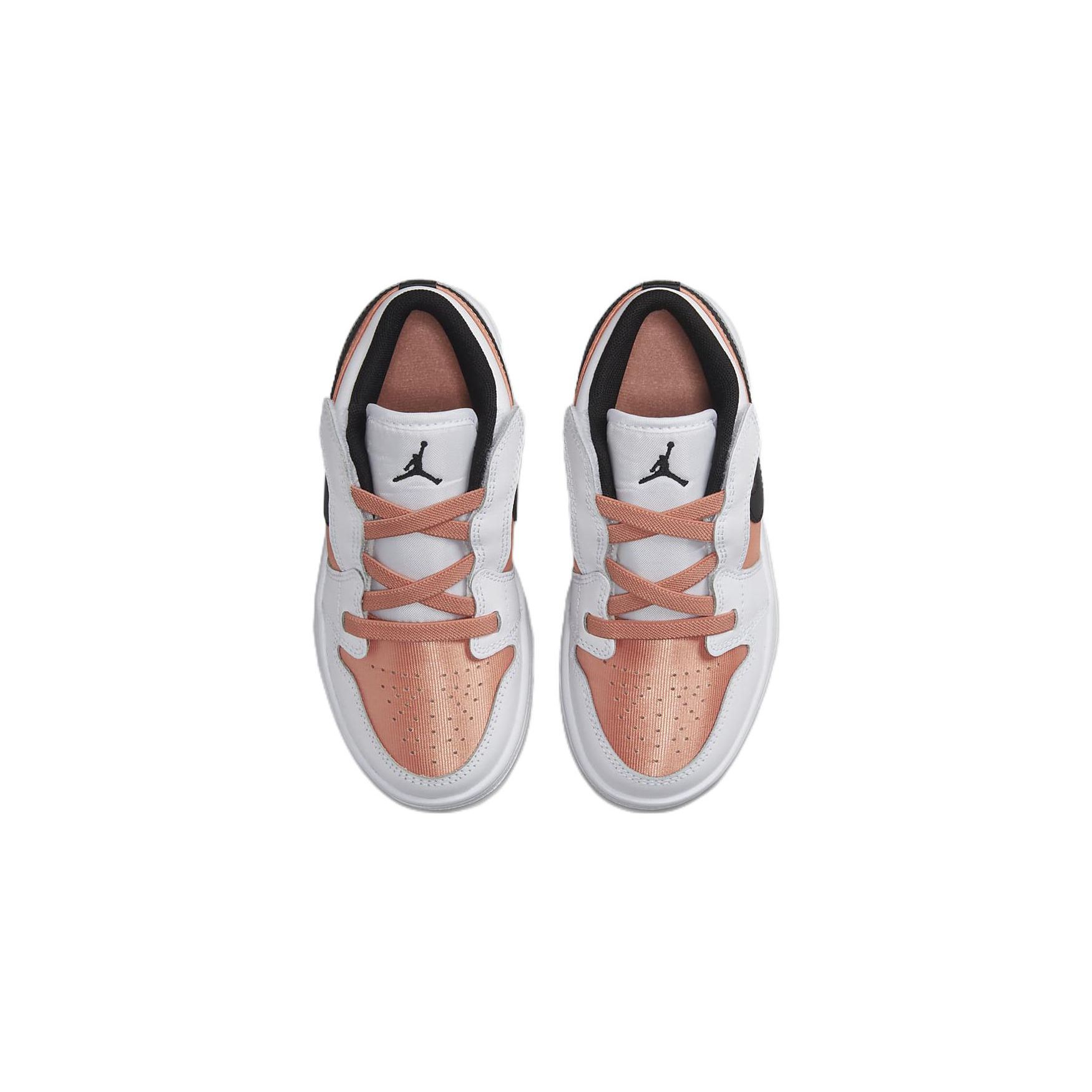 Детские кроссовки Air Jordan 1 Low ALT PS Light Madder Root Розовый Черный Белый — фото 4