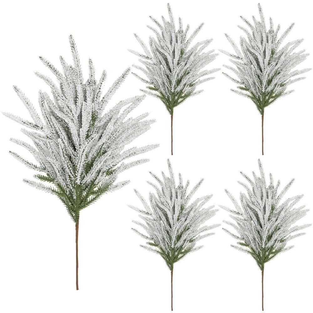 DIY Wreath Simulation Ceder Branches Plastic Christmas Pine Stem  Home Decoration