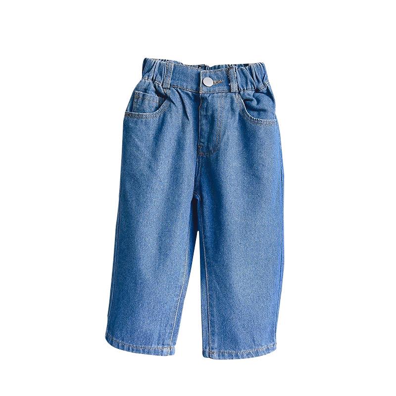 Girls' Retro Korean Style Straight-Leg Jeans - Spring Fashion EA011