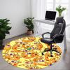 1pc Cat Dog Office Round Area Rug, Bedroom Living Room Home Decor, Room Deco, Offic A1016120