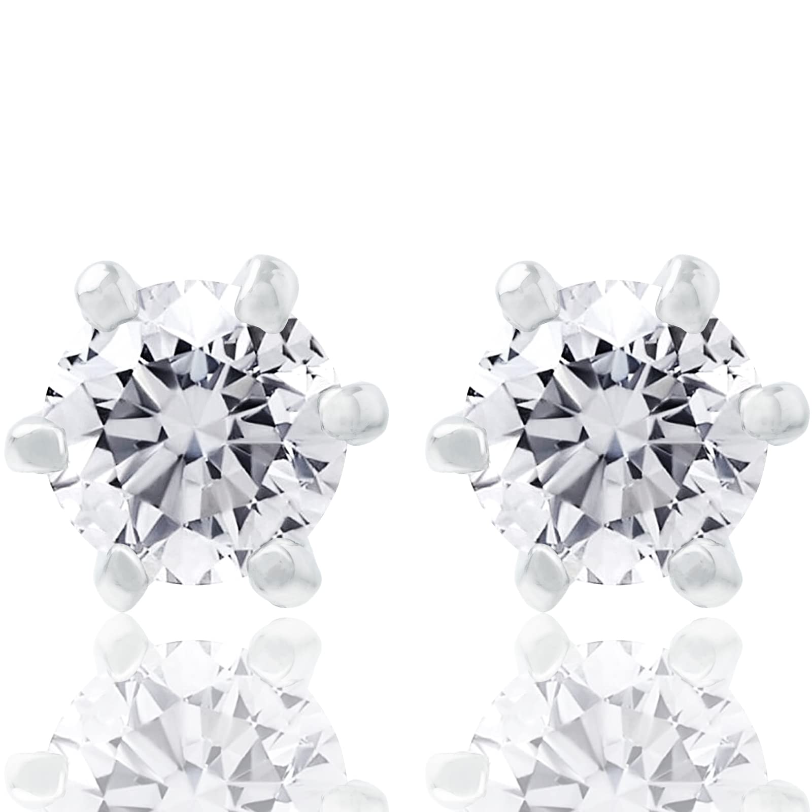 

Сережки LEGAN Натуральний діамант D Колір Серце Купідон Платина Всього 6 Зубців Стад Ювілей День Народження Жінки Зроблено в Японії Жіночі та 0,2 карата платиновий