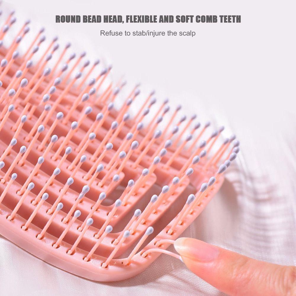 Soft Pins Massage Comb Wet Dry Hair Combs Flexible Curly Hairbrush