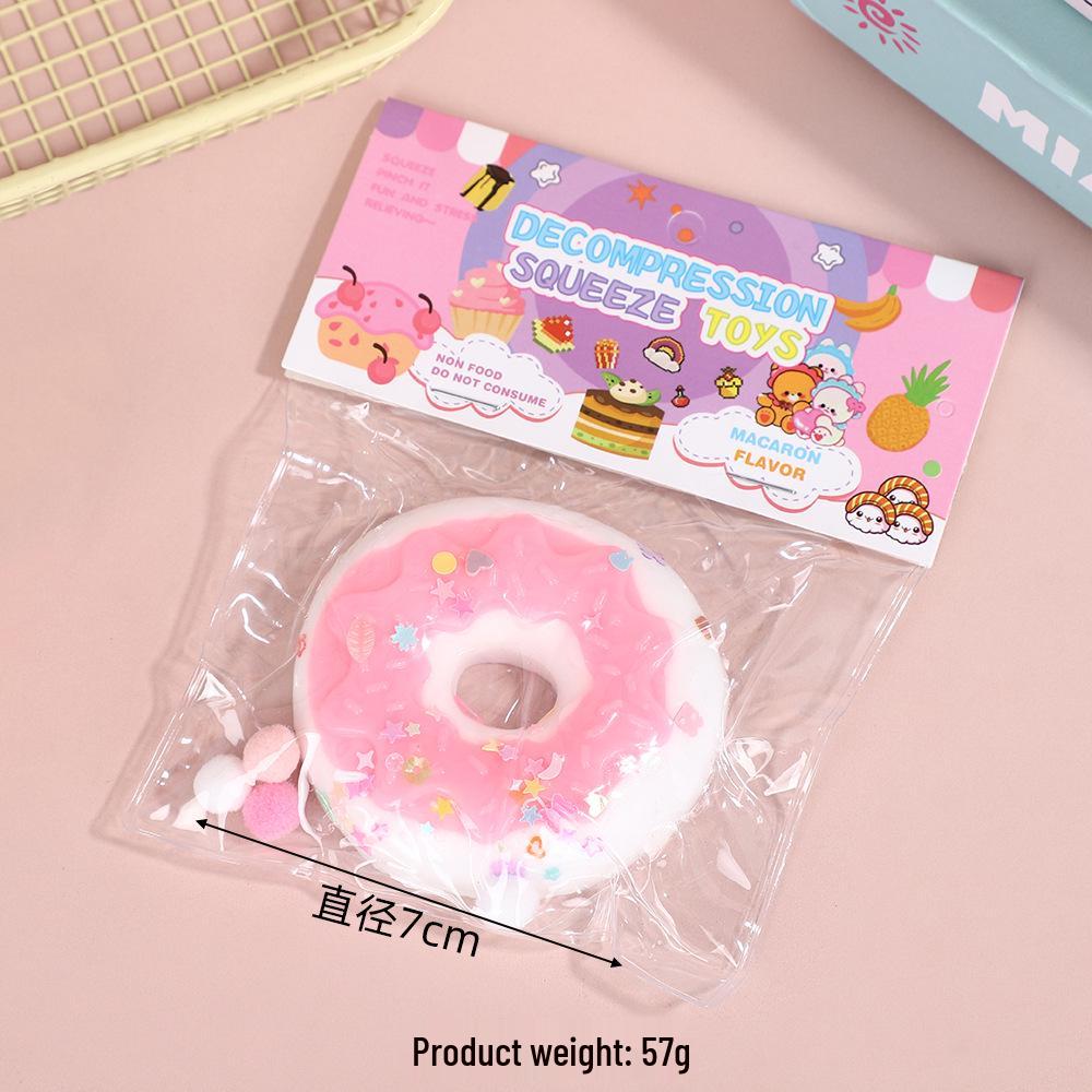 Xiaohongshu Sweet Donut Soft Squeeze Toy - Slow Rebound TPR Decompression Food Toy for Kids