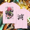 Mitsuri Kanroji Tshirt Demon Slayer Anime Tee Kanji Destroy Print Summer Unisexs And Unisexs Loose Tshirt Top