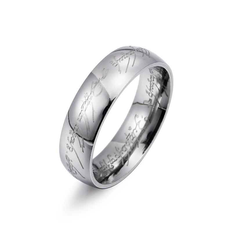 

26 Cross-border explosive rings, the same Lord of the Rings wish independent station Amazon hot-selling retro rings no. 6 серебряный