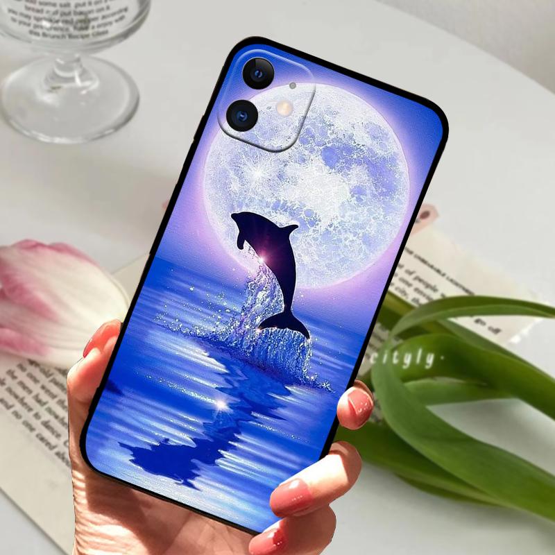 For iPhone 12 Cases A2403 Matte Soft Silicone TPU Phone Covers For iPhone 12 Mini Animal Pattern Coque Bumper A2399 Fundas