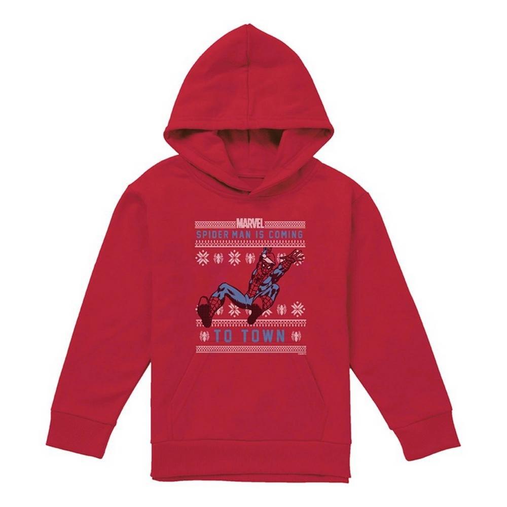 Spider-Man Childrens/Kids Pull Over Christmas Hoodie