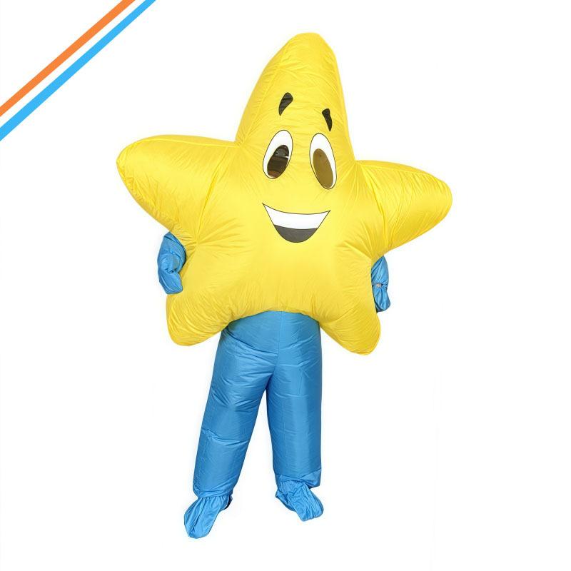 

Deep Lake Blue Pentagram Inflatable Costume Funny Costume Halloween Party Props Inflatable Costume 150-190CM