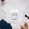 Print Women TShirt I Dont Give A SheepShort Sleeve ONeck Loose Ladies Tee Shirt Women Tops