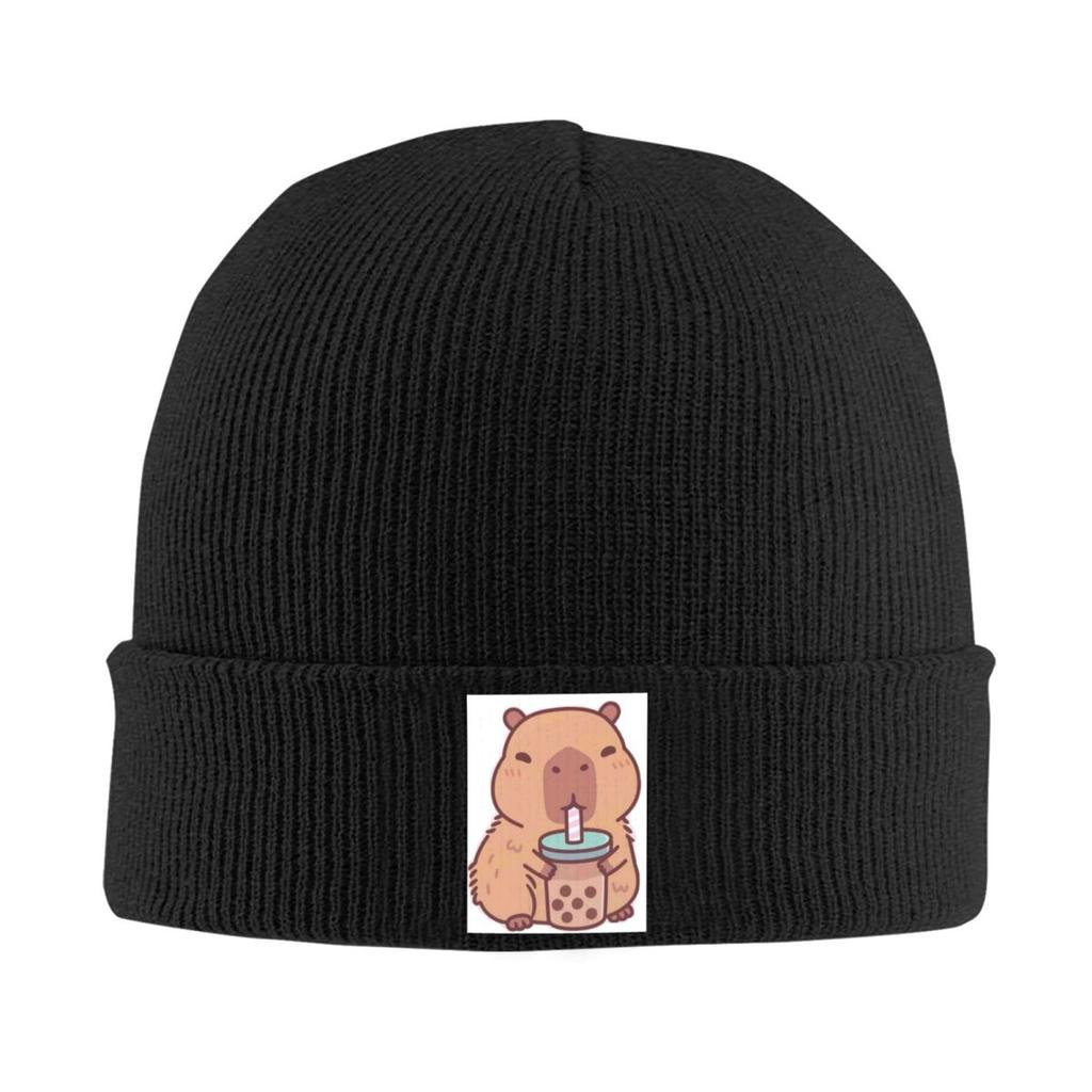 Cute Capybara Be Cappy Warm Knitted Cap Winter Knit Bonnet Hat Skullies Beanies Hip Hop Caps for Unisex