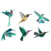 Accessories Stickers Bathroom Bird Cling Decal Decor Decorations Doors Electrostatic Equipment 6 Pieces Sticker