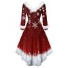 Christmas Party Printed Dresses For Women Vintage Christmas Midi Dress Casual Dresses Cocktail Dress Party Festive Dresses
