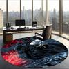 Batman (5) Runder Büroteppich Dekorativer Bodenteppich für Büro Schlafzimmer Wohnzimmer und Wohnbereich