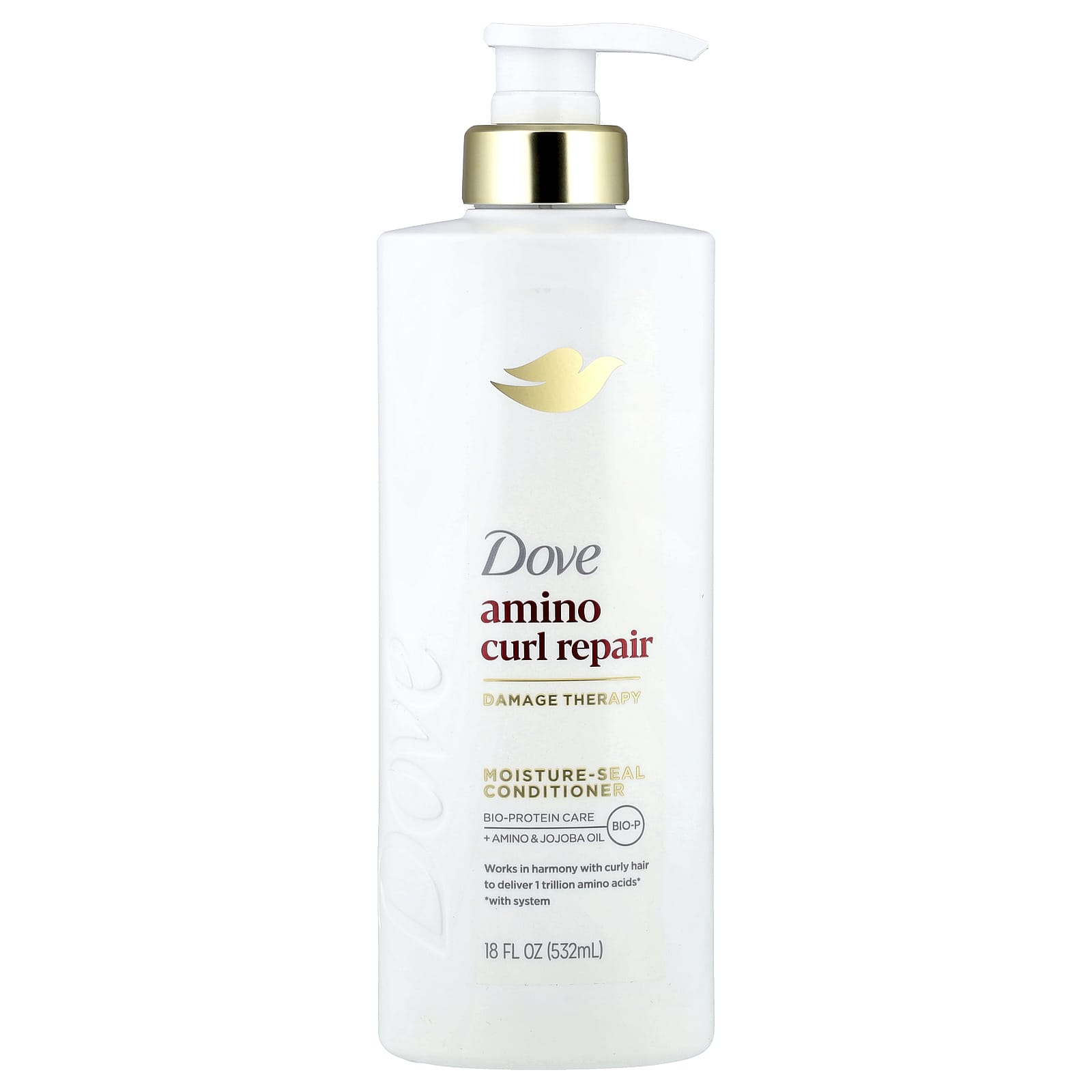

Dove, Amino Curl Repair, Moisture Seal Conditioner, Curls, Coarse Hair, 532 ml (18 fl oz)