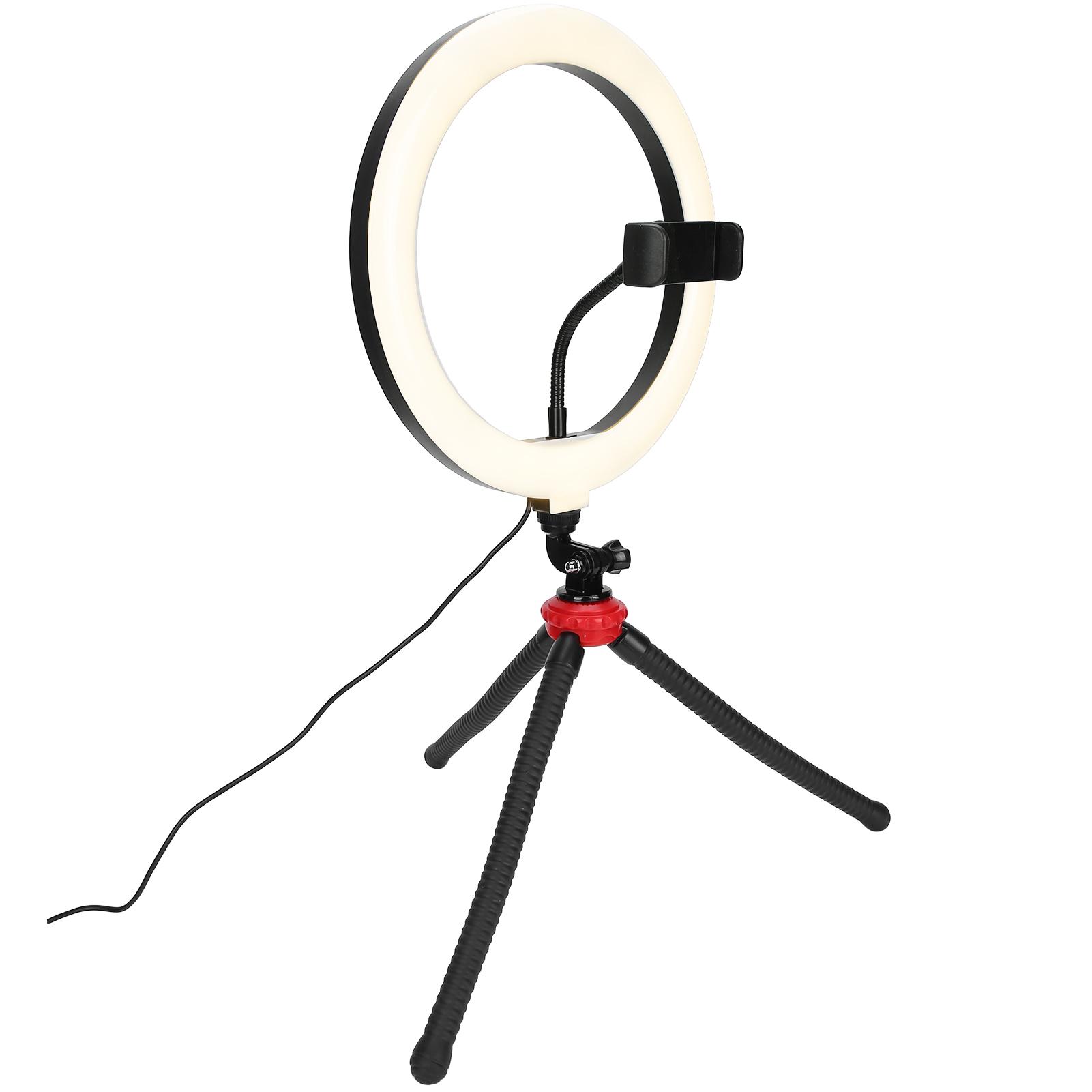 Складная светодиодная кольцевая лампа для прямой трансляции, селфи, фотосъемки, макияжа, настольная лампа