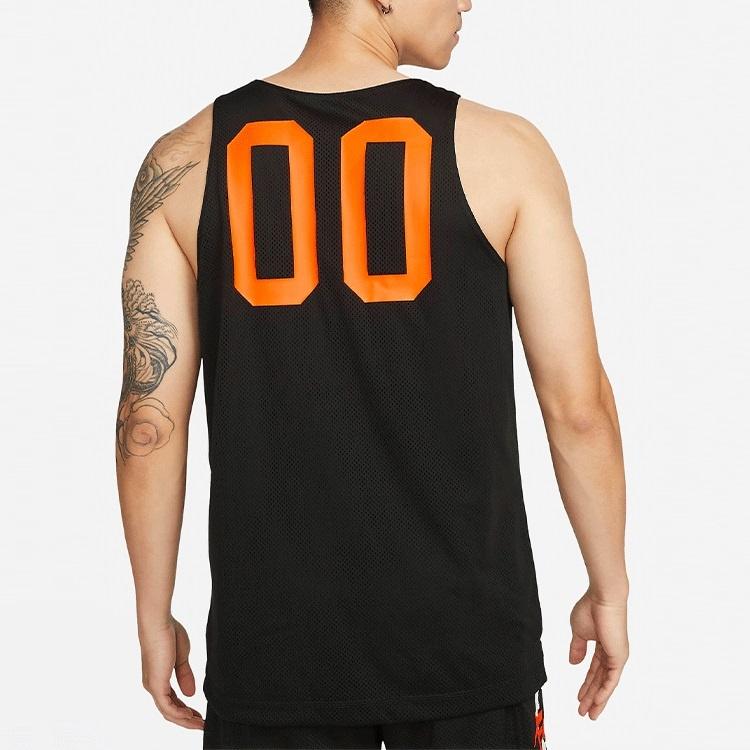 Herren Nike Sport Kreativer Druck Laufen Basketball Trikot/Weste Schwarz DH6756-352