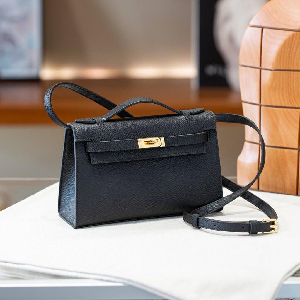 Erste Generation Palm-Korn Rindsleder Dukopp Lokomotive Edelstahl-Beschläge mit langem Schultergurt Crossbody Schulter Damen-Tasche