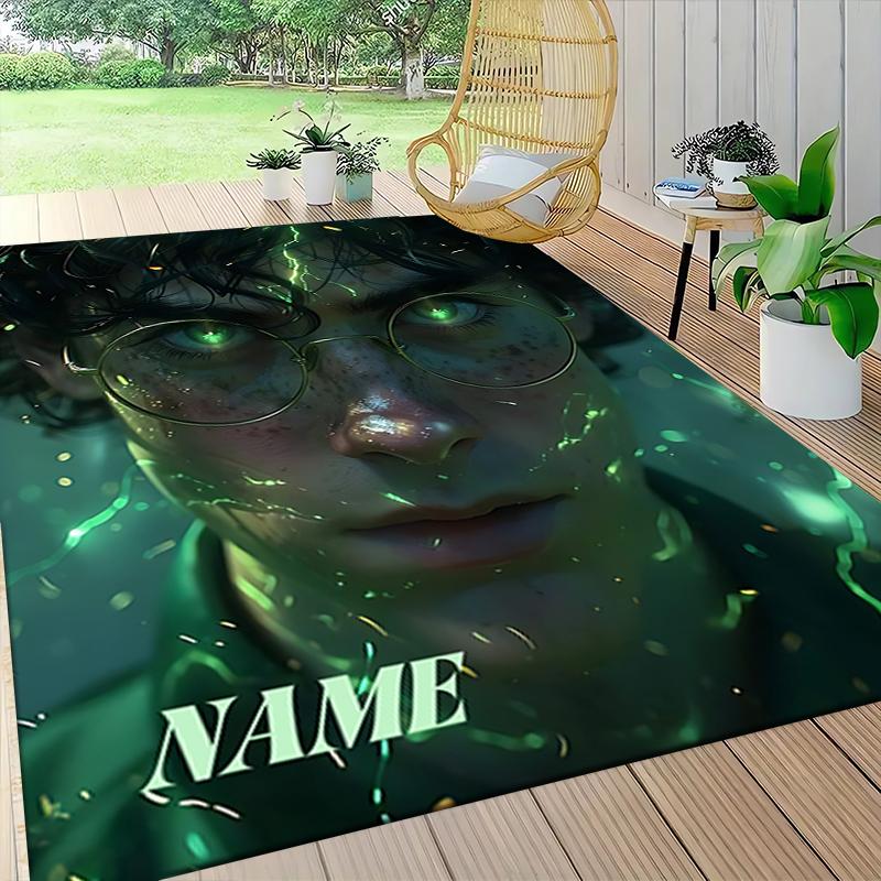 Custom Name Wizard's Ancient Wisdom Carpet Rug Customizable Soft Washable Anti-Slip Home Living Room Sofa Mats Personalized Rug. 090961