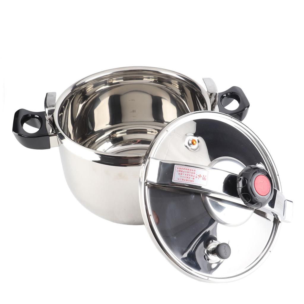 Household Stainless Steel Pressure Cooker Canner Explosion Proof Double Bottom Pressure Cooker for Gas Stoves Induction Stoves