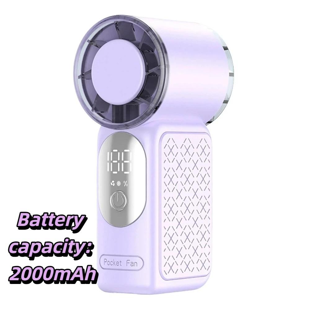 

Built-In Rechargeable Battery Portable Handheld Fan for 5V/1A/2000mAh Daily Use фіолетовий