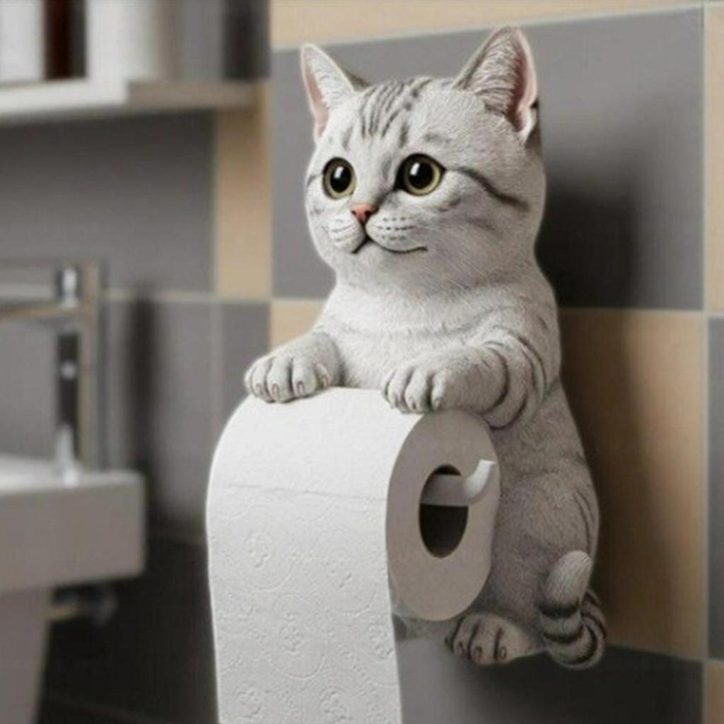 Niedlicher Themen-Toilettenpapierrollen-Spender Wandmontierte Aufbewahrung Harzmaterial Kompakt Platzsparend Heimdeko