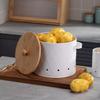 Potato Fresh-Keeping Storage Container with Bamboo Lid