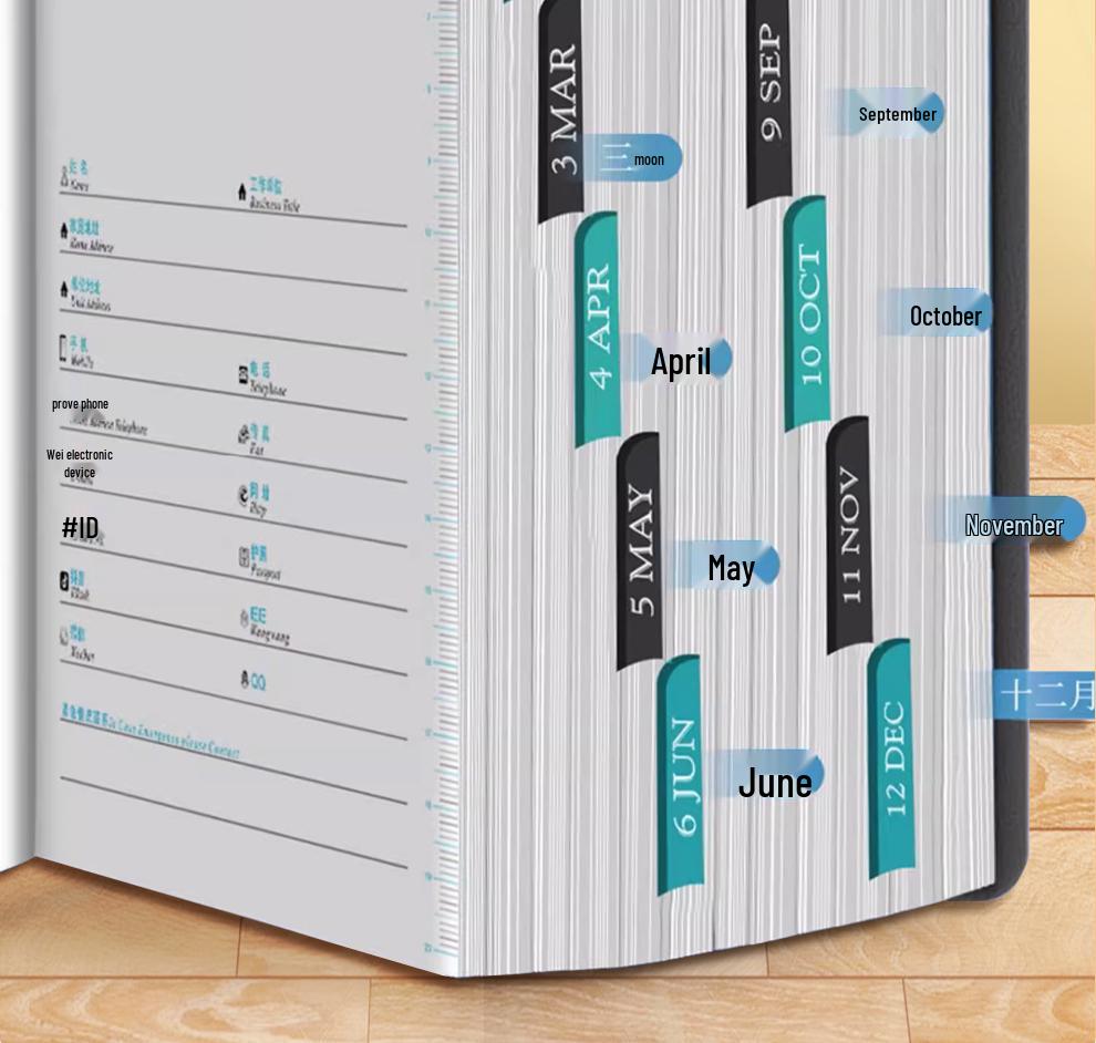 2026 A4 Daily Planner: Efficient, Thick, Self-Fillable Timeline Notebook
