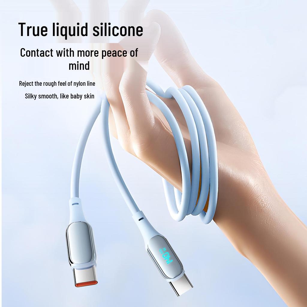 140W Dual Type-C Fast Charging Cable with LED Power Display
