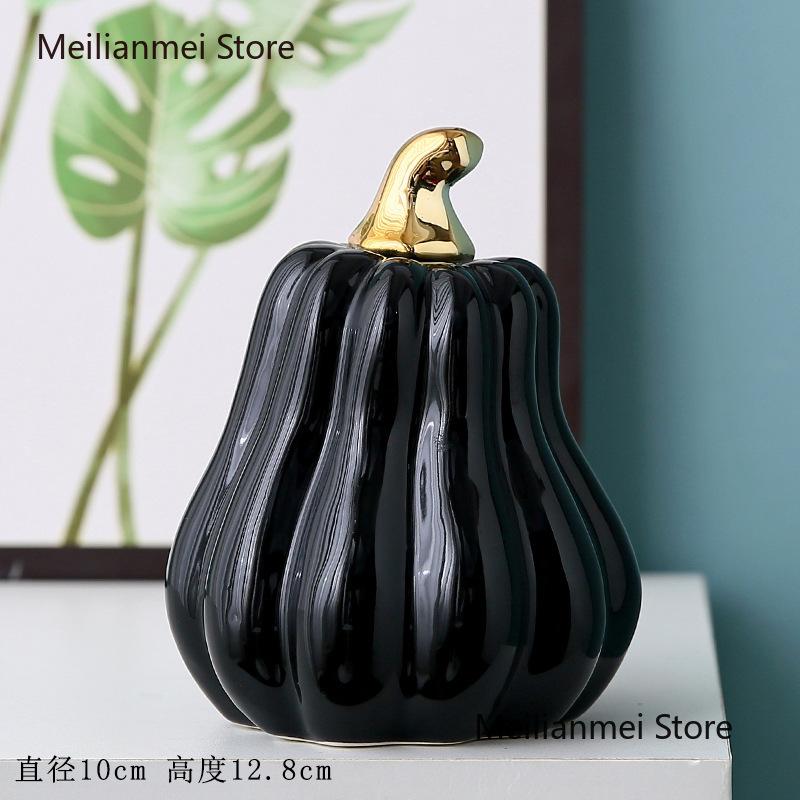 Ceramic Pumpkin Ornament Figurines Bedroom Living Room Wedding Gift Creative Home Accessories Craft Ceramic Sculpture Home Decor