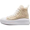 Converse Chuck Taylor All Star Move Platform High GS Sherpa - Beach Stone Kids Sneakers Cream White Black A06794C