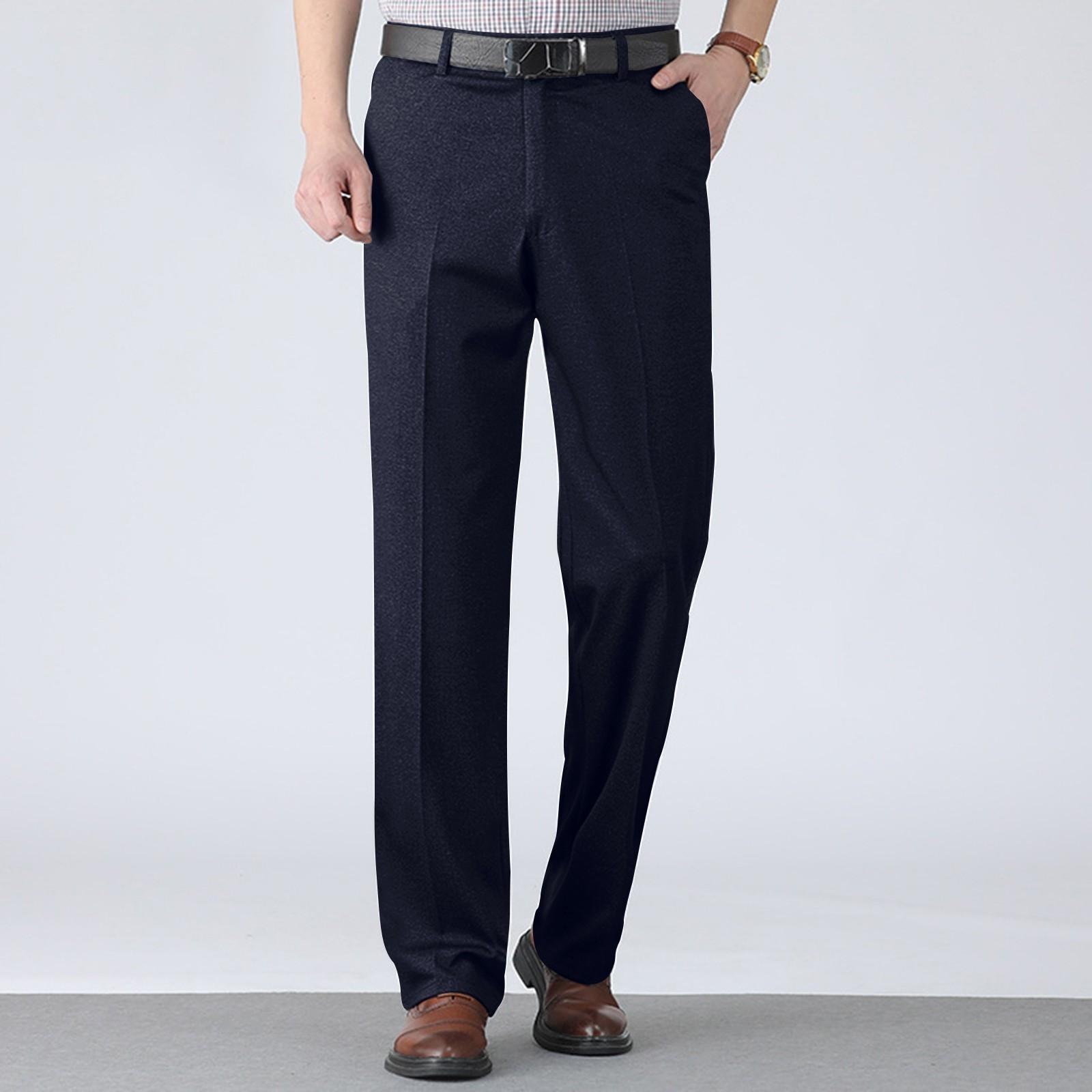 

Осень и зима Толстые летние тонкие классические брюки Повседневные брюки Длинные брюки с высокой талией Мужские брюки Эластичные M