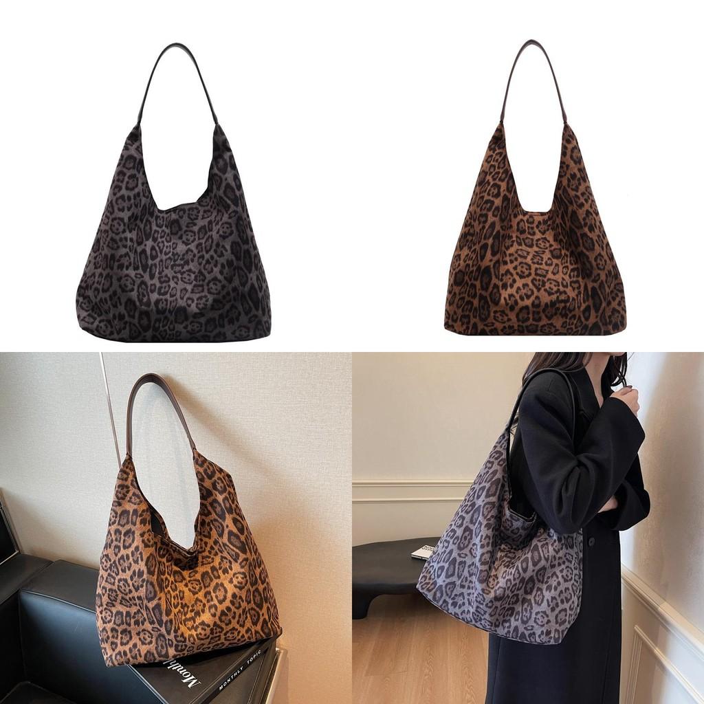 Fashionable Retro Leopard Print Pattern Womens Casual Tote Bag For Commuting