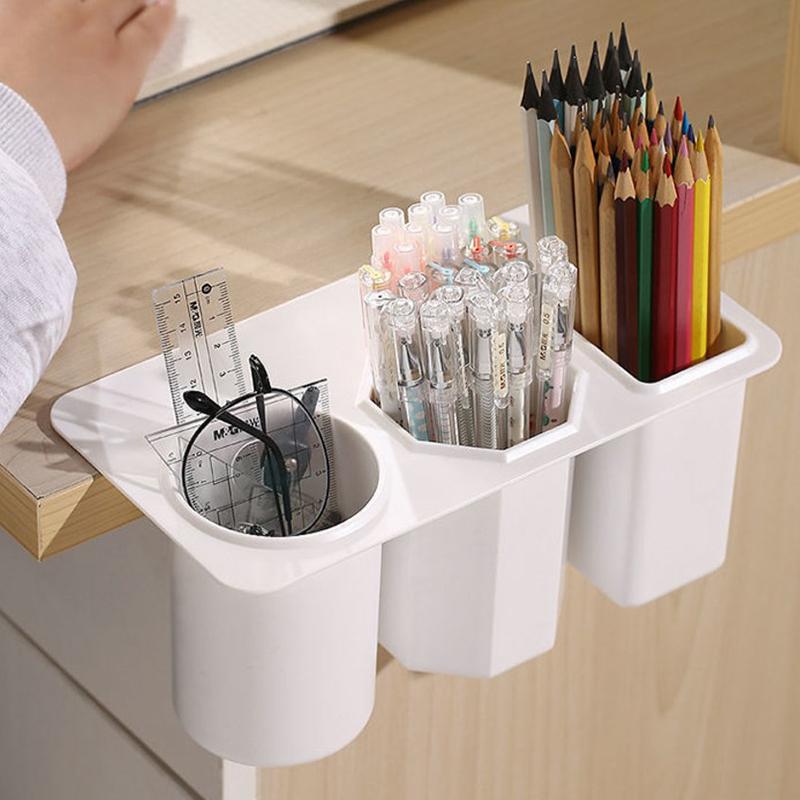 

3 сетки помада кисточки для макияжа настольный органайзер держатель карандашей для хранения косметических кейсов офисный стол контейнер настольная коробка для ручек белый