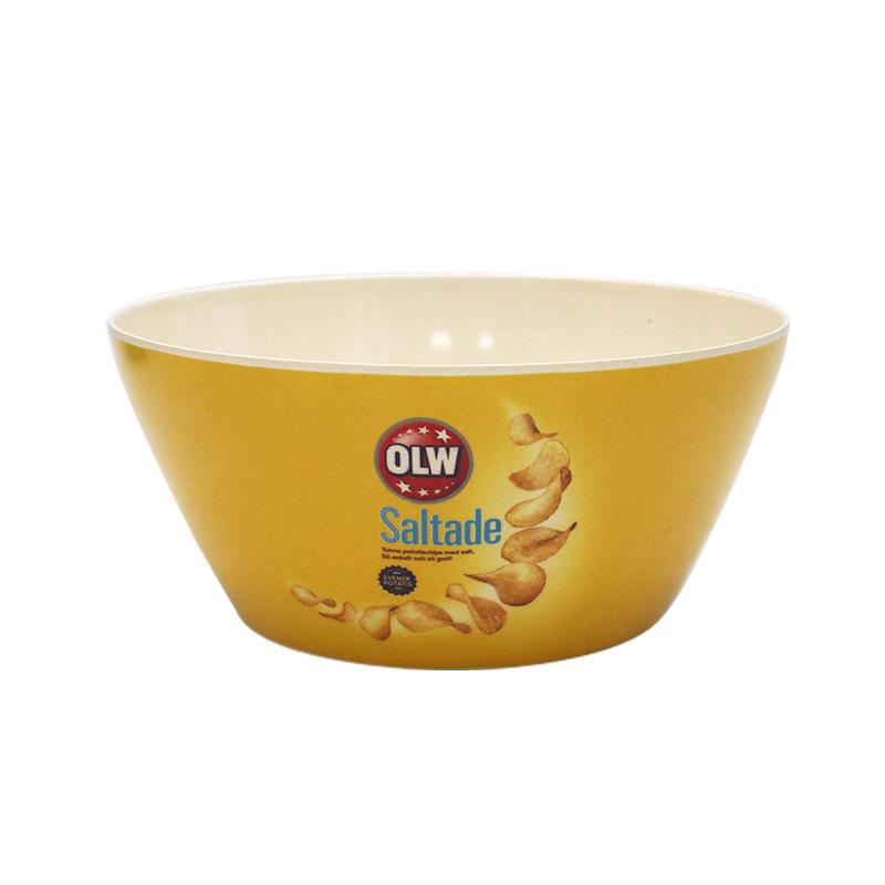 

80g 6-Inch Food Grade Melamine Bowl - Solid Color Floral Pattern, V-Shaped, Lightweight for Soup and Noodles