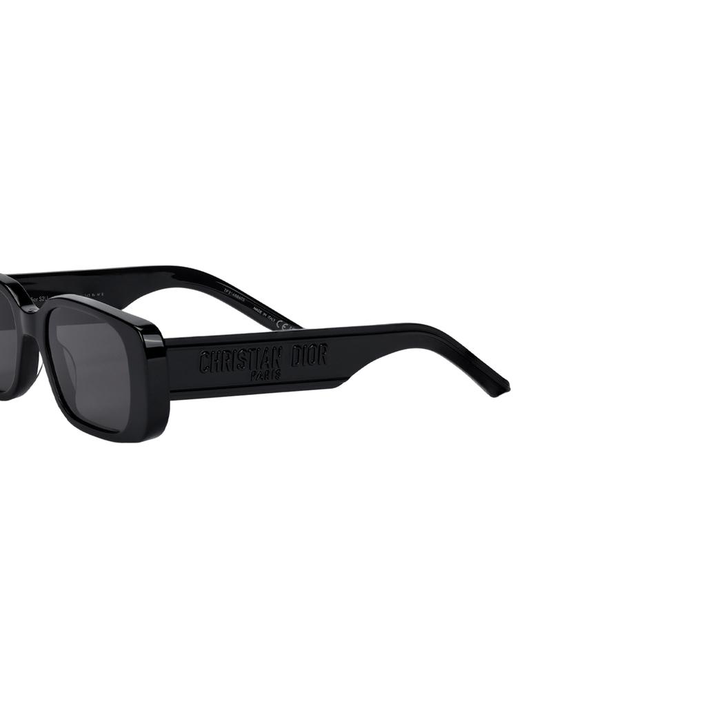 Dior Rechteckige Sonnenbrille mit Logo-Dekor Unisex-Sonnenbrille Schwarz WLDRS2UR_10A0